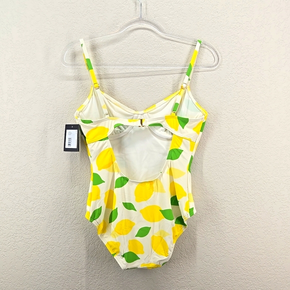 NWT Kate Spade Lemons One Piece Bathing Suit Size Medium - Picture 2 of 8